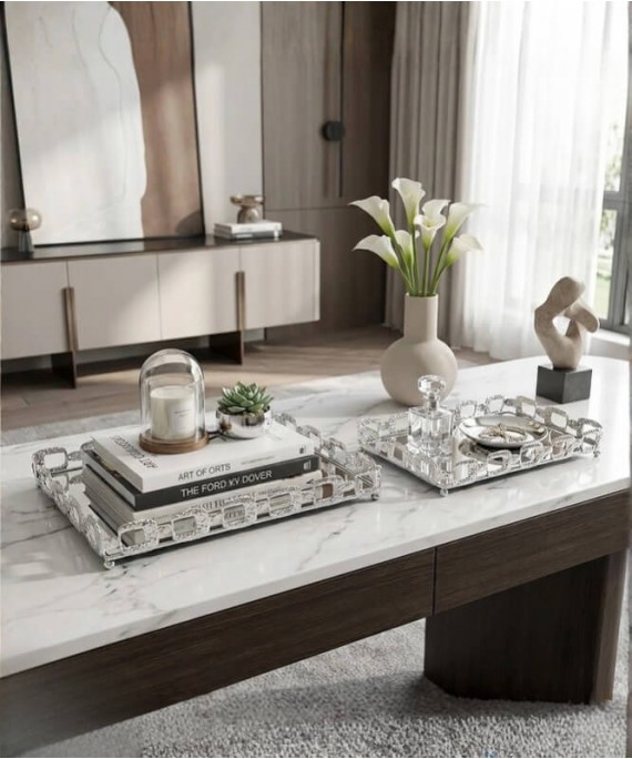 ZEYVE SILVER NEW MODEL 2-PIECE RECTANGULAR TRAY 20*30-26*36